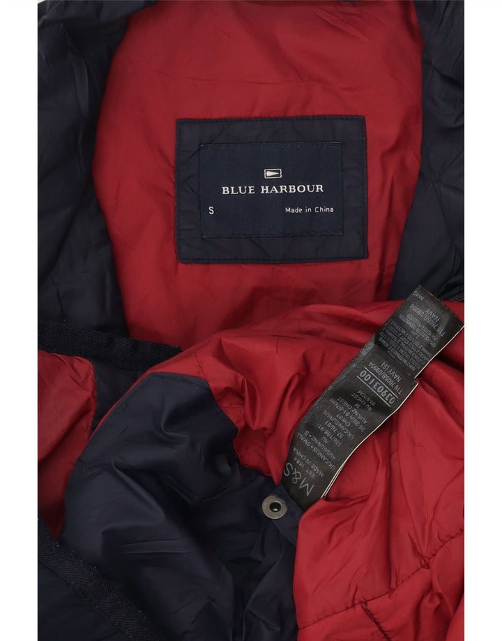 Marks & Spencer Męska niebieska wyściełana kurtka Harbour UK 36, mała granatowa