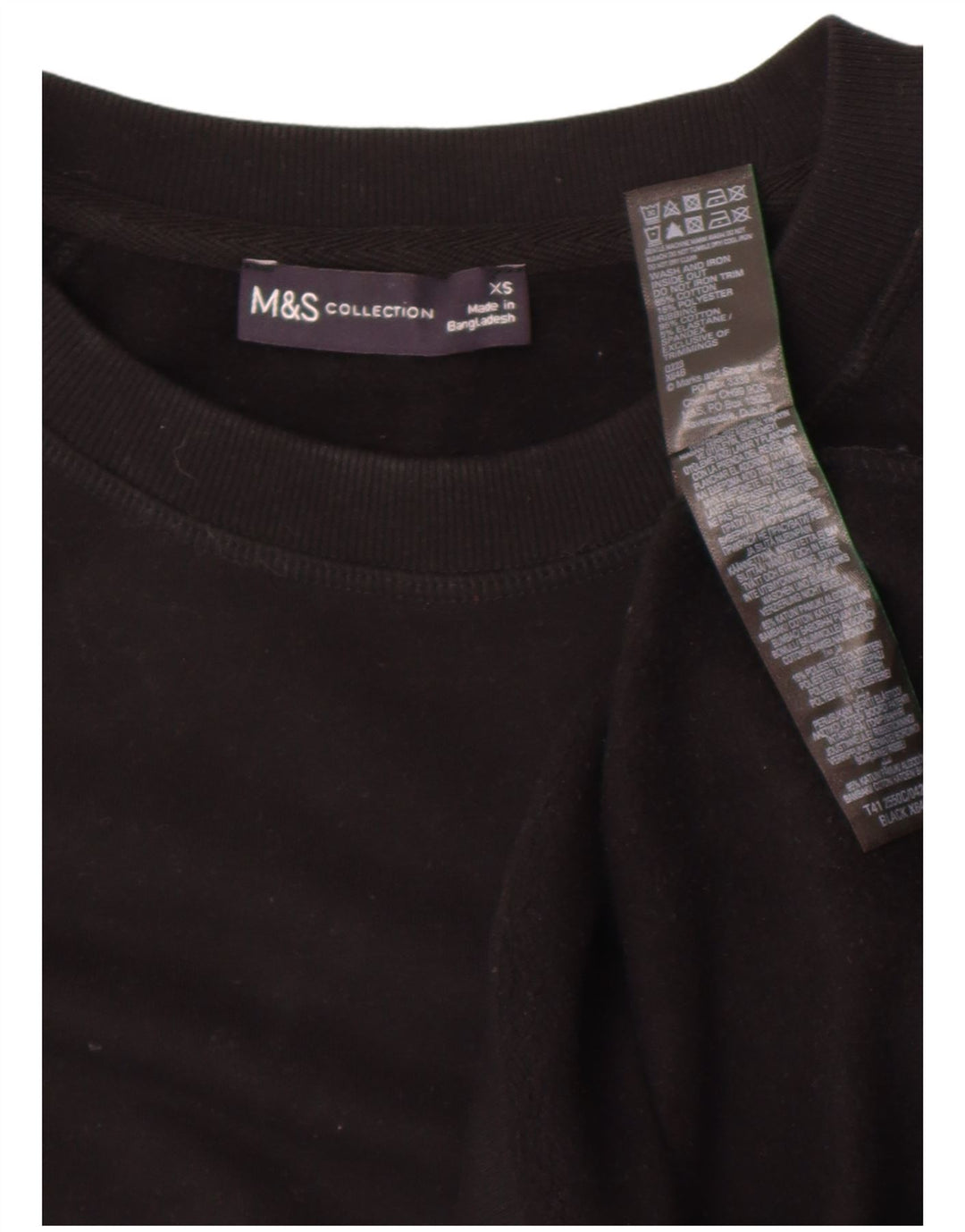 Marks & Spencer Damski sweter oversize UK 6 XS, czarny, bawełniany