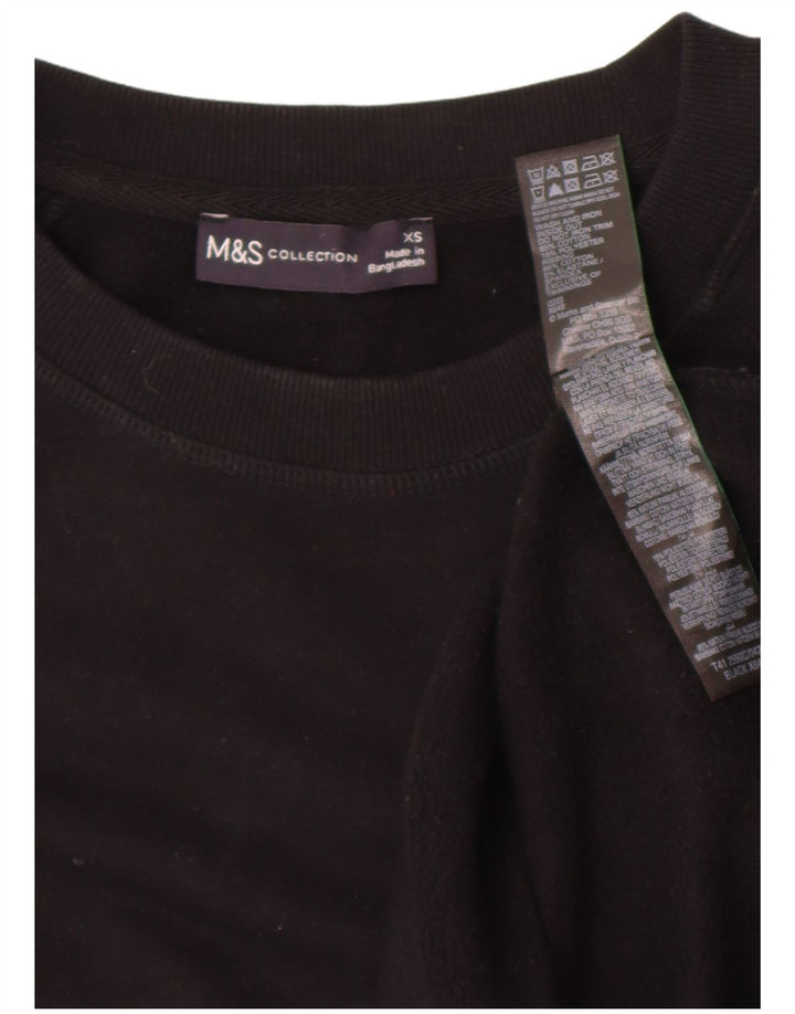 Marks & Spencer Damski sweter oversize UK 6 XS, czarny, bawełniany