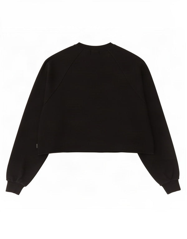 Damska bluza Converse Oversize Graphic Crop Jumper UK 10 Small Black
