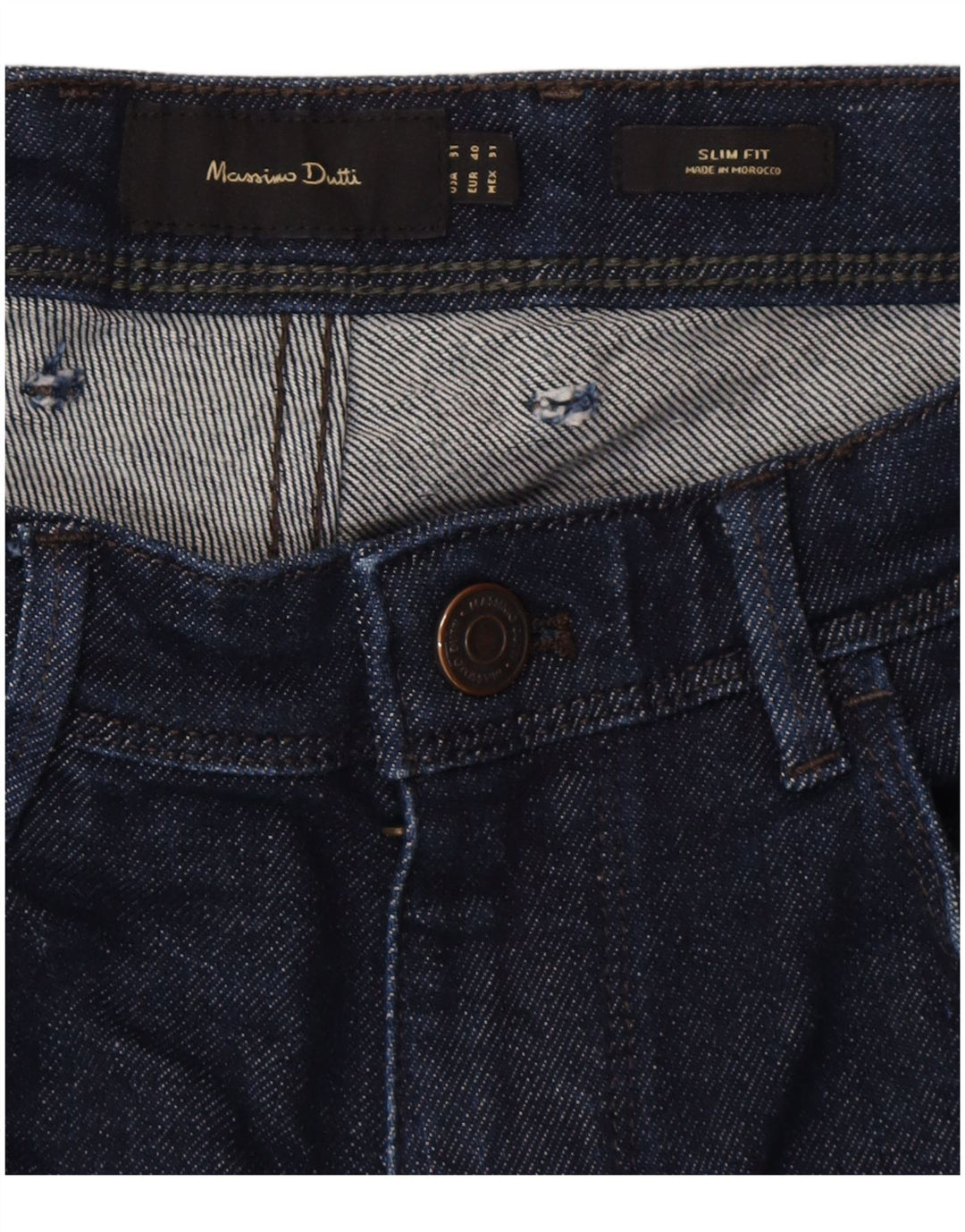 Jeansy męskie Massimo Dutti EU 40 Medium W31 L28 Granatowa bawełna