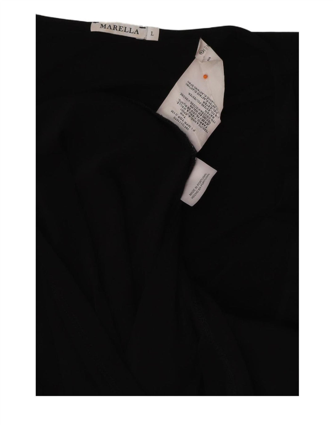 MARELLA Womens Blouse Top UK 14 Large Black Viscose