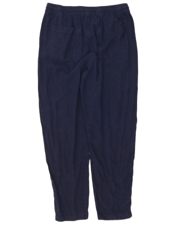 Spodnie Chino Marks & Spencer Damskie z wysokim stanem UK 14 Large W32 L28 Granatowe B