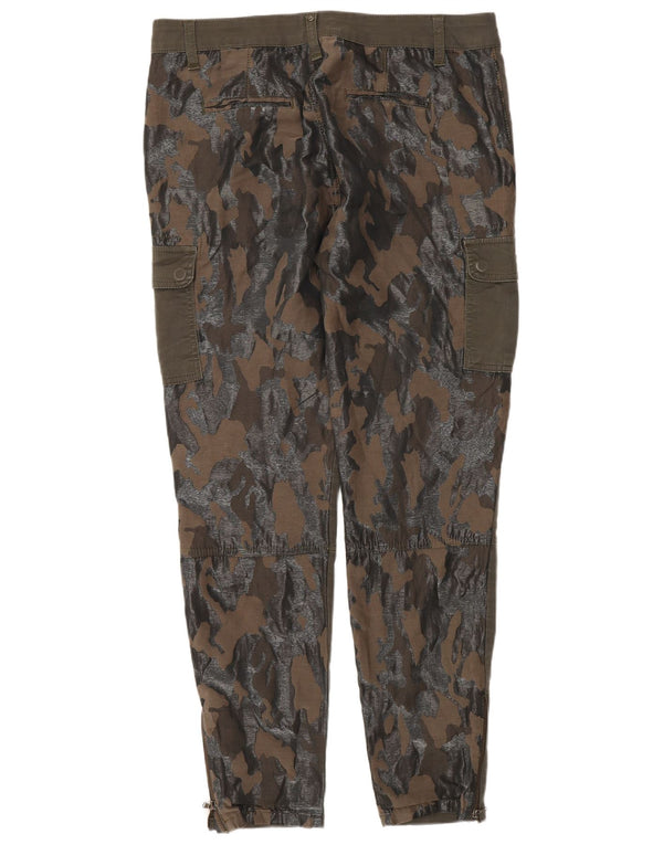 Damskie spodnie cargo Liu Jo W31 L30 Khaki, bawełna w kamuflażu