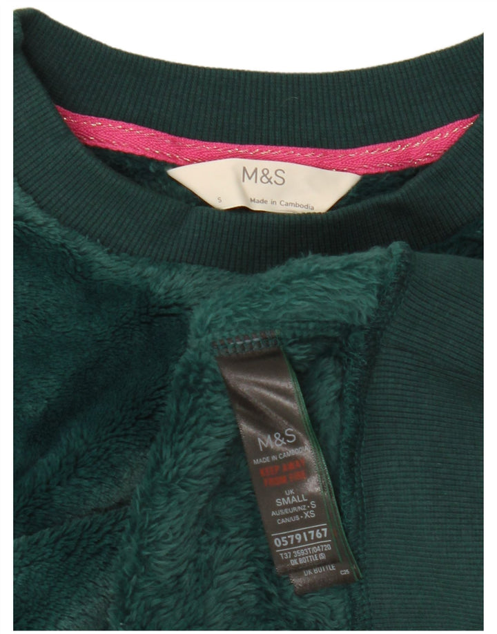 Marks & Spencer Damska bluza oversize typu Crop, UK 10, mała, zielona