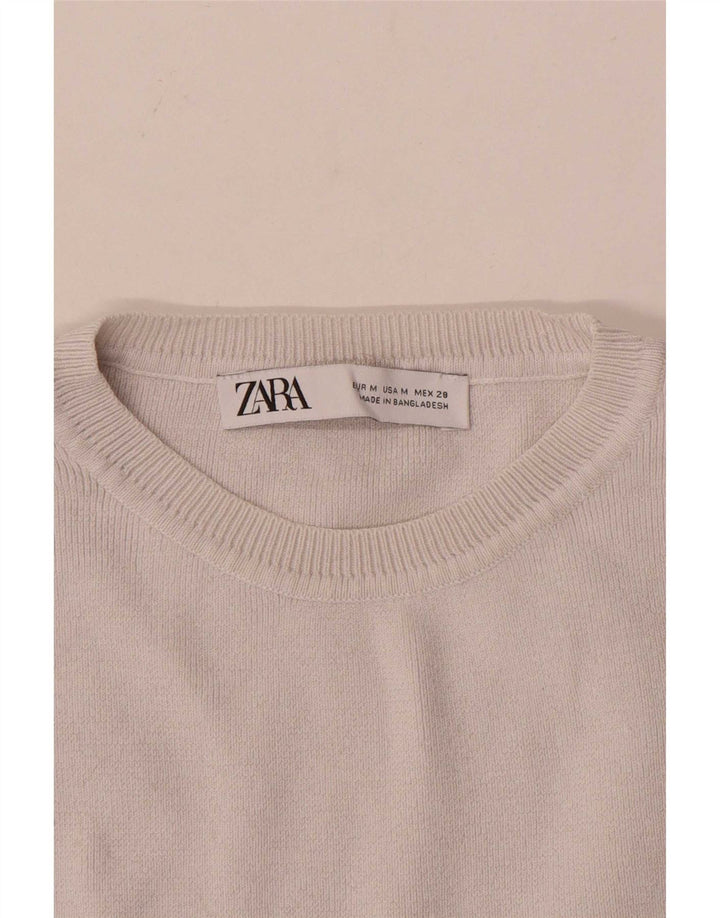Damski krótki top Zara UK 12 w kolorze średniego beżu