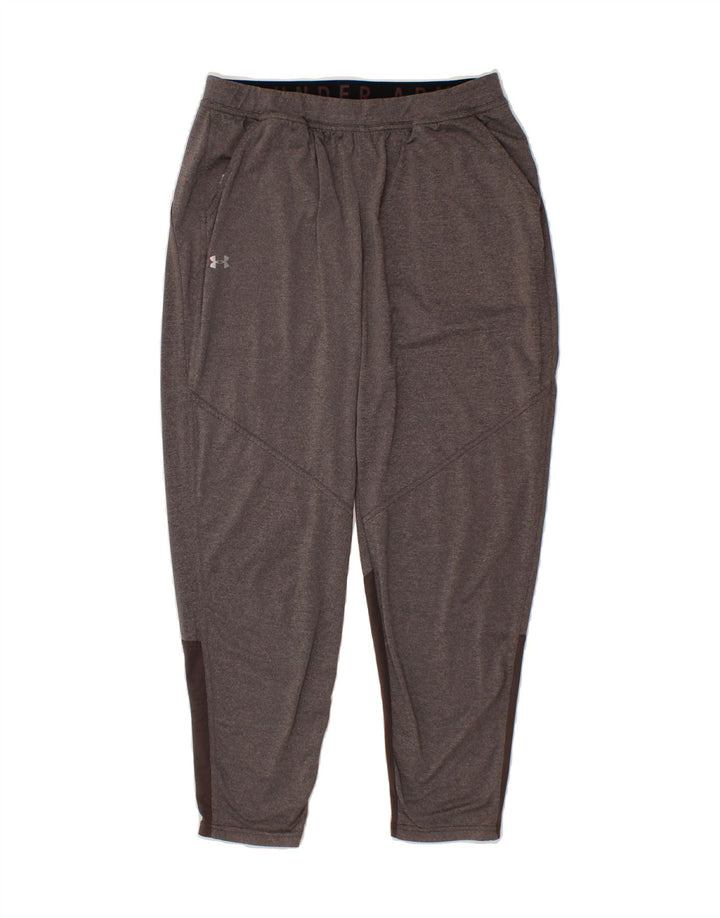 UNDER ARMOUR Womens Tracksuit Trousers UK 12 Medium  Grey Colourblock Vintage Under Armour and Second-Hand Under Armour from Messina Hembry 