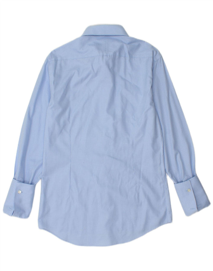 Moss 1851 Męska koszula wizytowa slim fit, rozmiar 38 15, średni niebieski pepitka