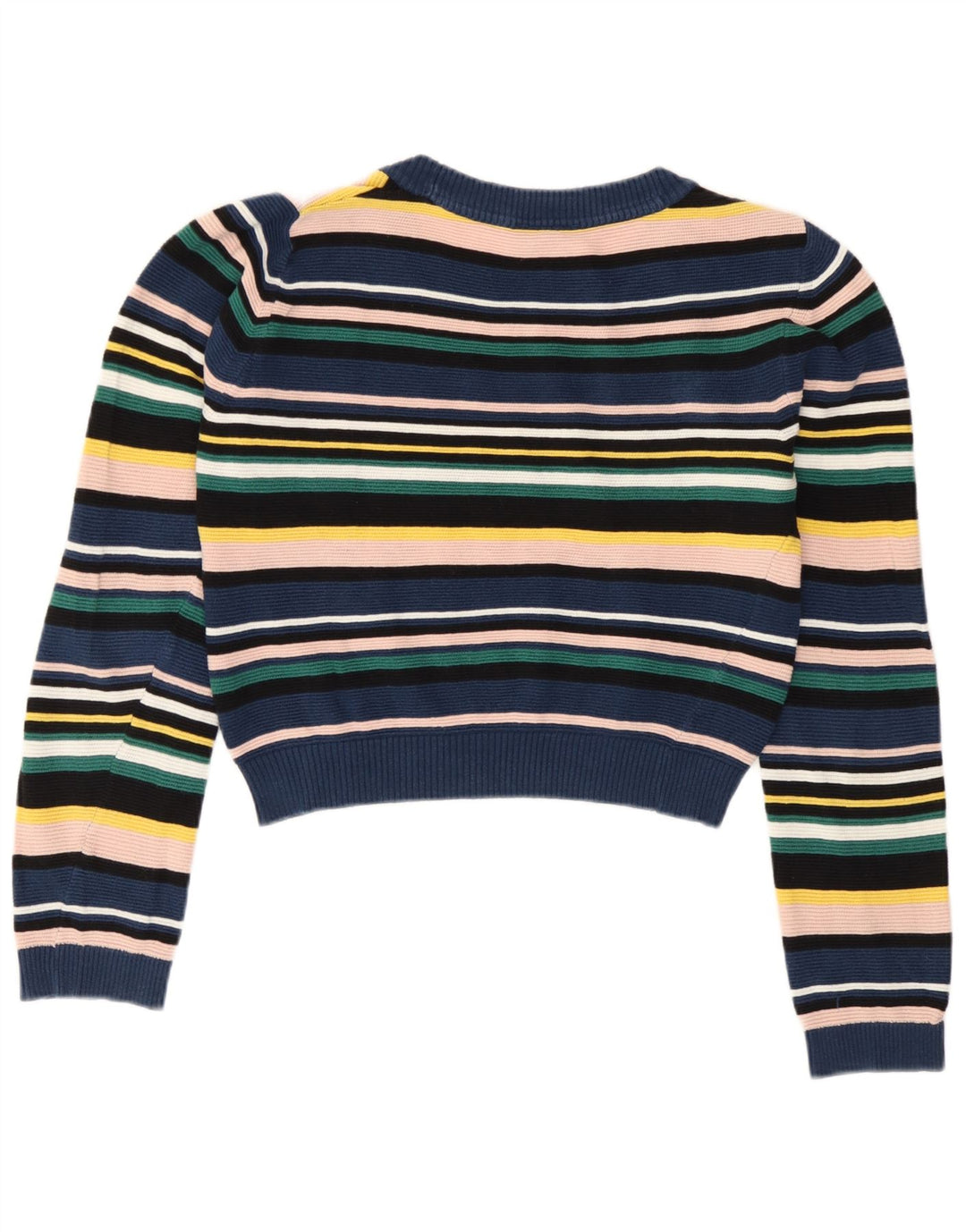 Damski sweter z dekoltem w łódkę Topshop UK 12, średnie, wielokolorowe paski