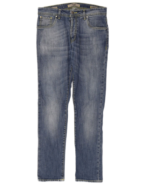 Liu Jo Męskie jeansy slim IT 45 Small W30 L30 Niebieskie bawełniane