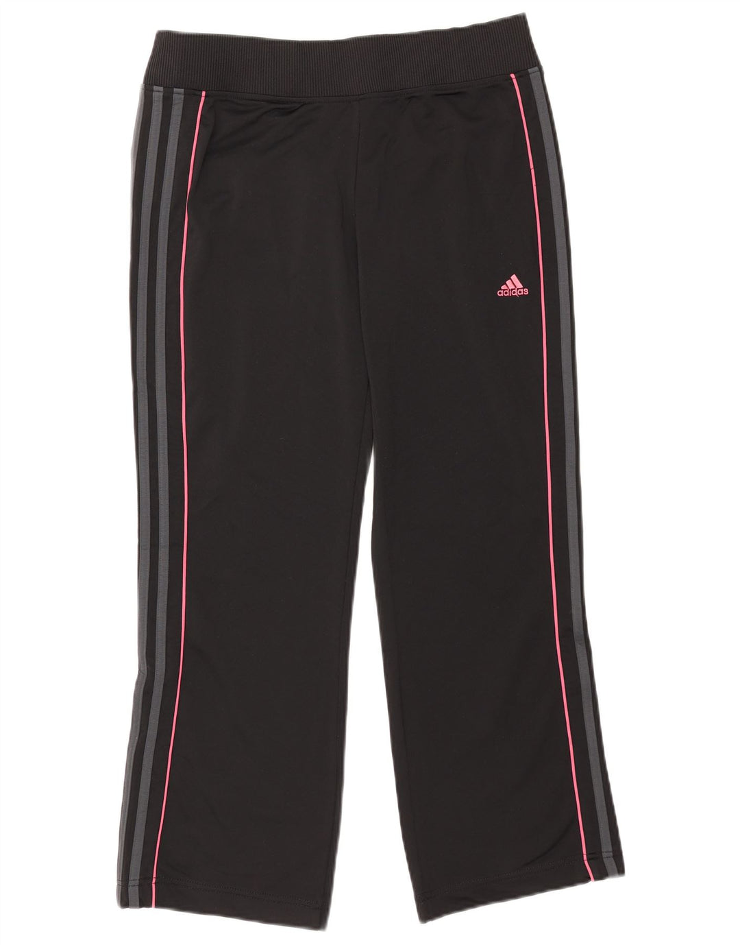 Damskie spodnie dresowe Adidas UK 14, duże, czarne, poliestrowe