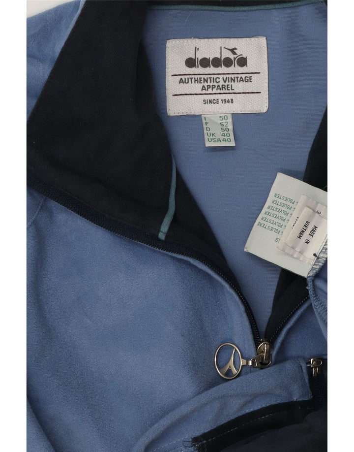 Męska kurtka dresowa o luźnym kroju DIADORA UK 40 w kolorze średnioniebieskim