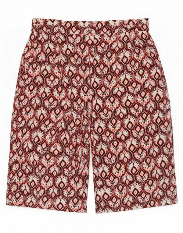 Spodnie damskie Marks & Spencer Loose Fit Capri UK 20 2XL W40 Burgundowe Ikat