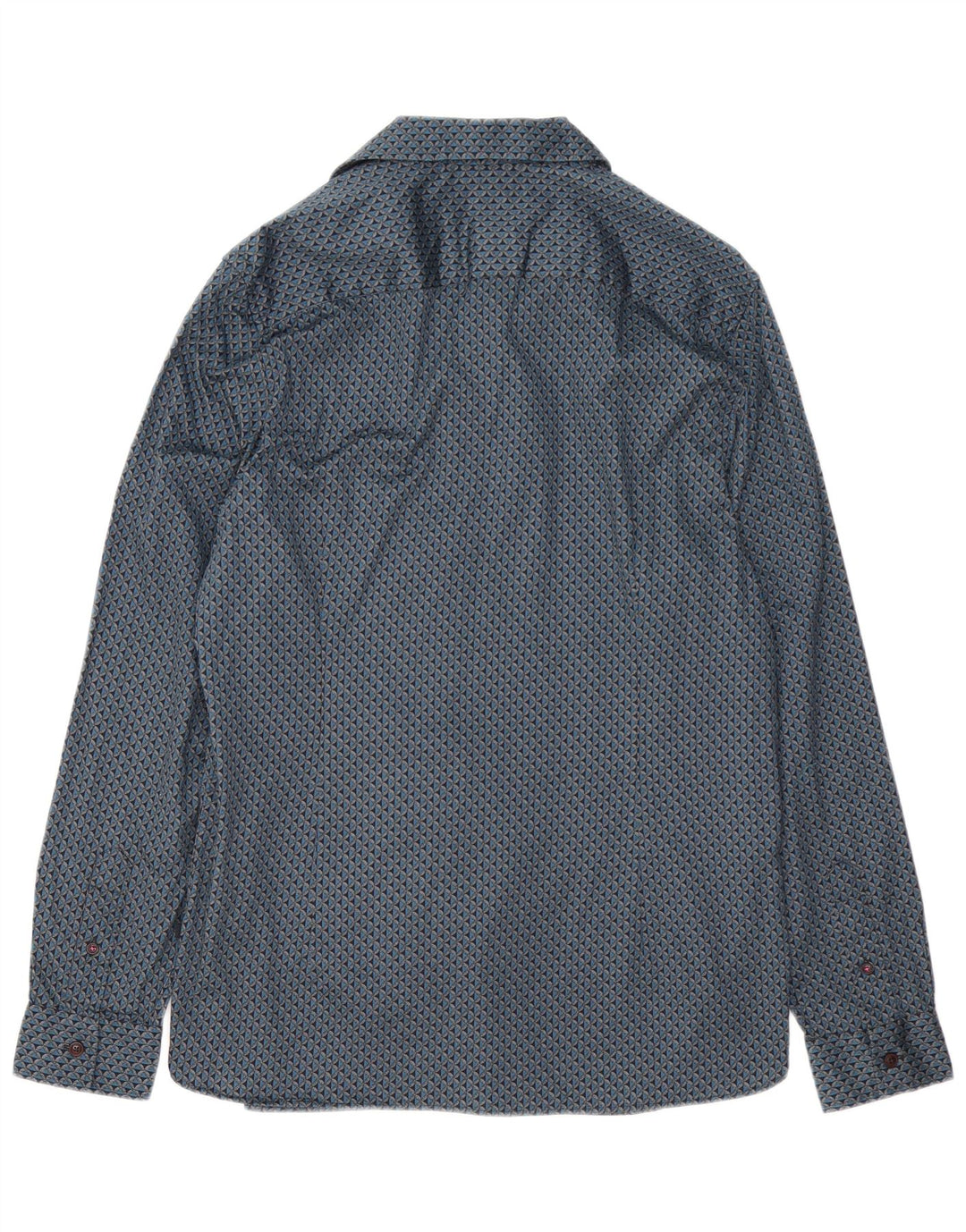 Koszula męska Ted Baker w abstrakcyjny wzór, rozmiar 5 XL, niebieska, bawełniana
