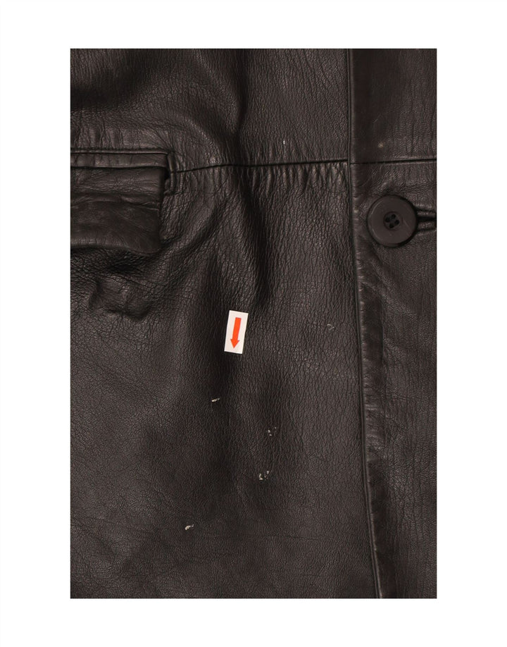 VINTAGE Mens Leather Jacket UK 42 XL Black Leather Vintage Vintage and Second-Hand Vintage from Messina Hembry 