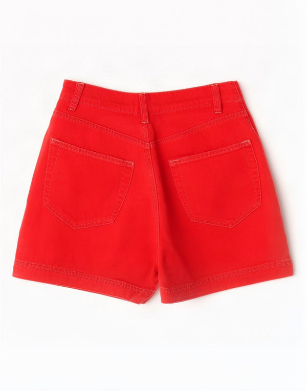 Damskie szorty River Island z wysokim stanem UK 12 Medium W26, czerwone, bawełniane