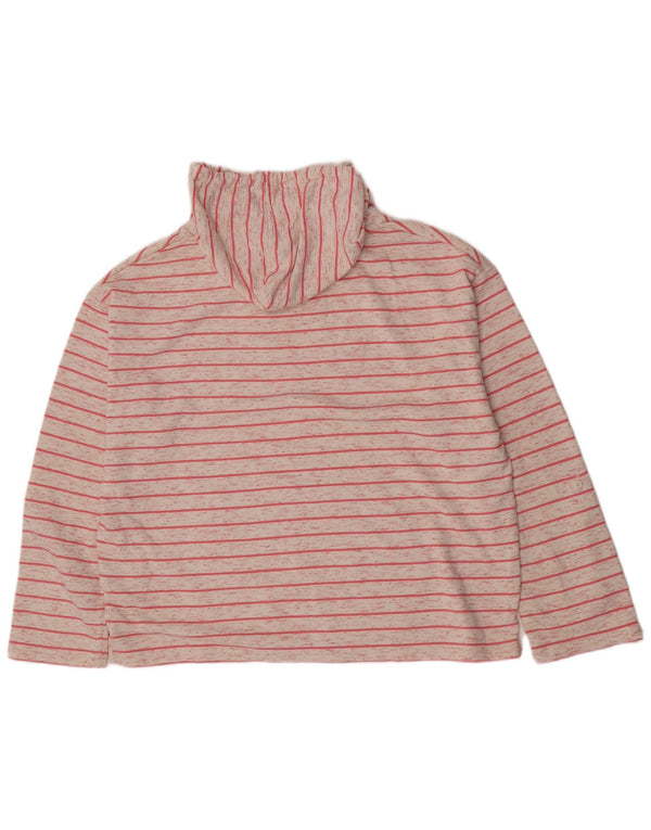 Damska bluza z kapturem oversize Animal UK 16 w duże beżowe paski