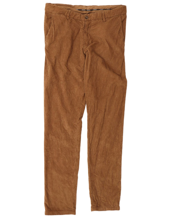 Męskie spodnie sztruksowe Trussardi IT 50 Large W38 L34 Brązowa bawełna