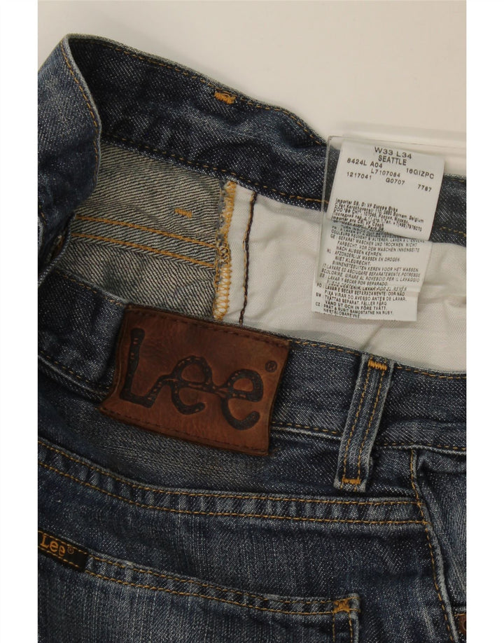 Damskie jeansy Lee Seattle Straight W33 L34 Granatowe, bawełniane