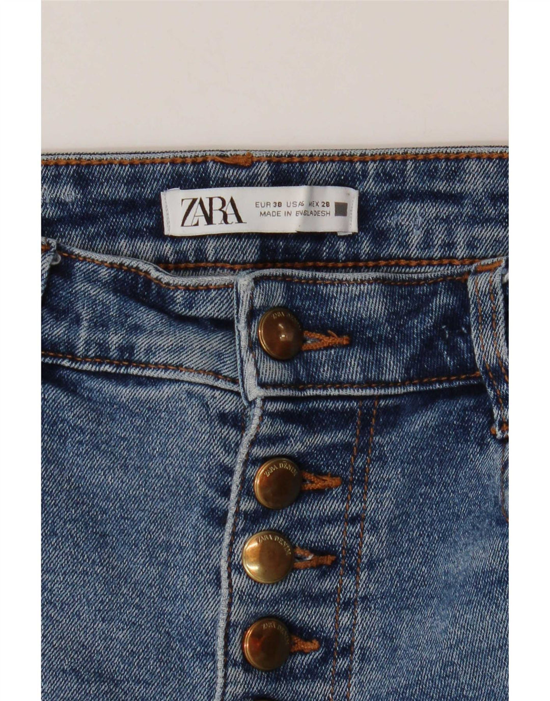Damskie jeansy Bootcut Zara EU 38 Small W28 L25 Niebieskie bawełniane