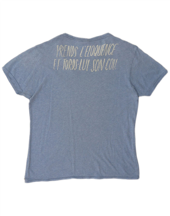 Męska koszulka graficzna Scotch & Soda Top XL, niebieska
