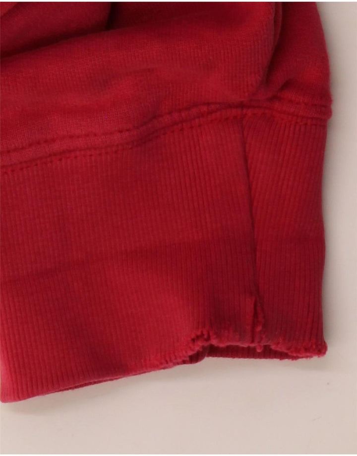 Męski sweter z kapturem w stylu VINTAGE, średnio czerwony, bawełniany