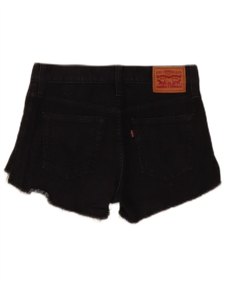 Damskie spodenki jeansowe LEVI'S W24 XS, czarna bawełna