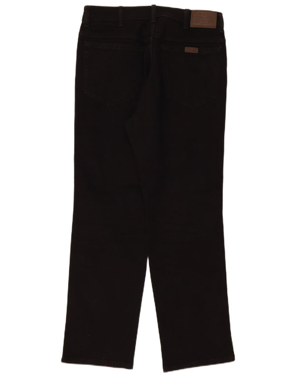 Męskie jeansy Wrangler Regular Straight W34 L30 Czarna bawełna