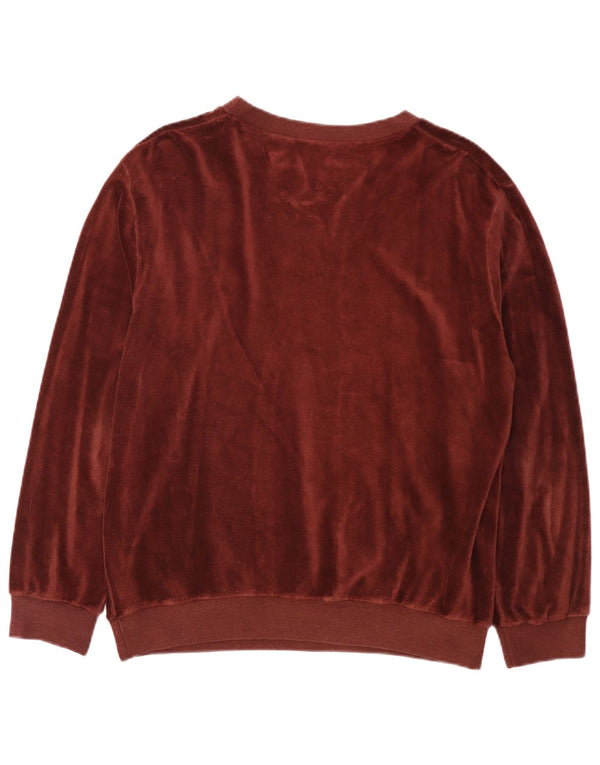 Top męski w stylu vintage z długim rękawem, średni burgund