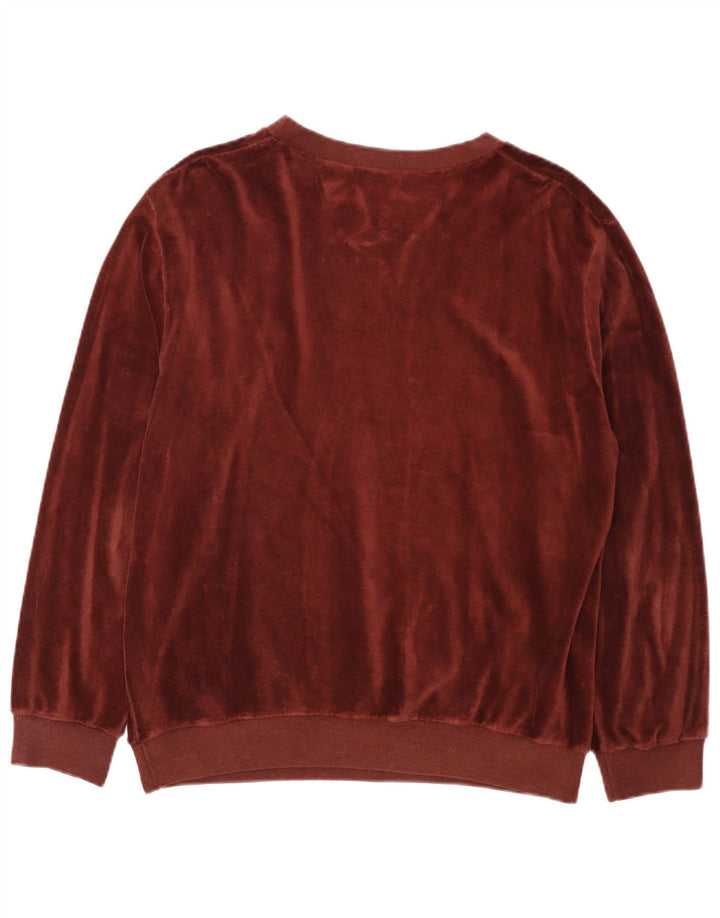 Top męski w stylu vintage z długim rękawem, średni burgund