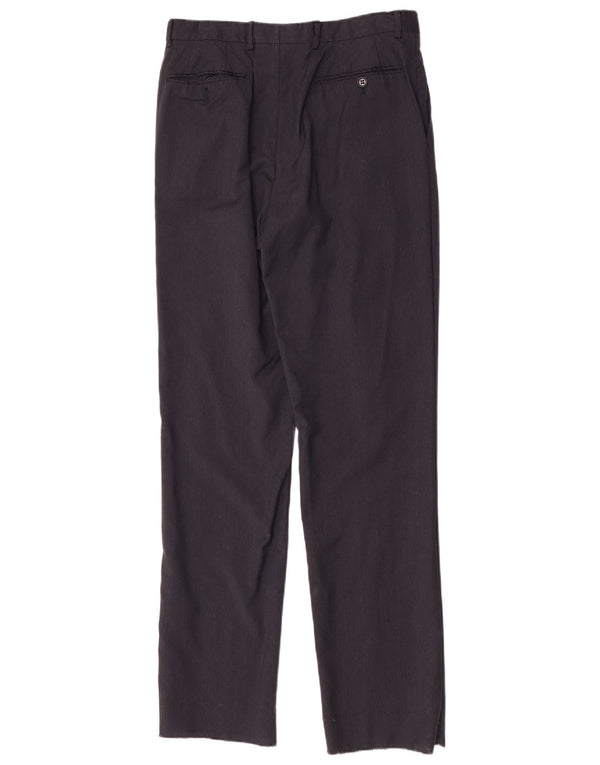Męskie proste spodnie garniturowe Trussardi IT 48 Medium W32 L34 Granatowe