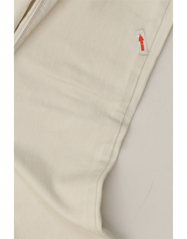 Damskie jeansy Levi's 571 Slim W28 L30 Biała bawełna