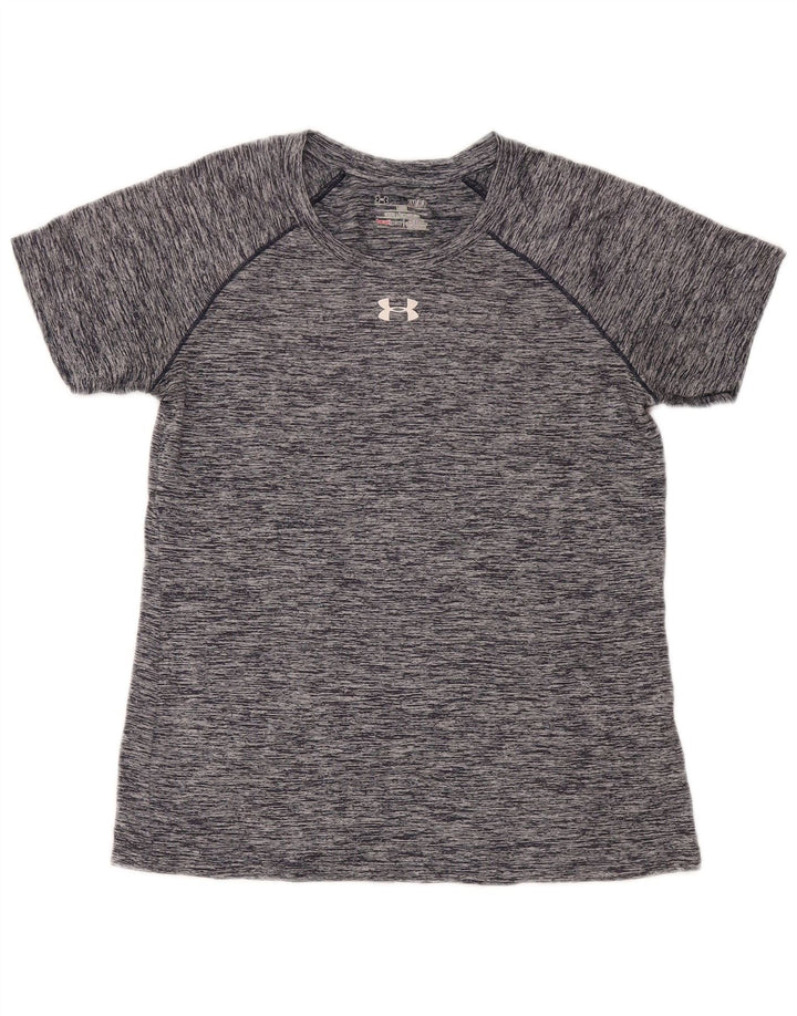 Męski t-shirt Under Armour Heat Gear, mały, szary, nakrapiany poliester