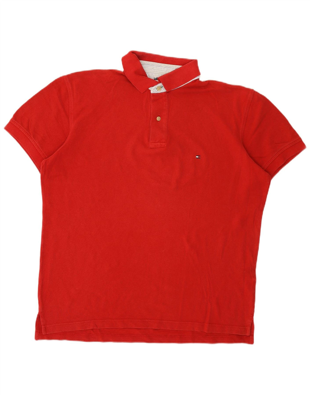 Męska koszulka polo Tommy Hilfiger, duża, czerwona, bawełniana