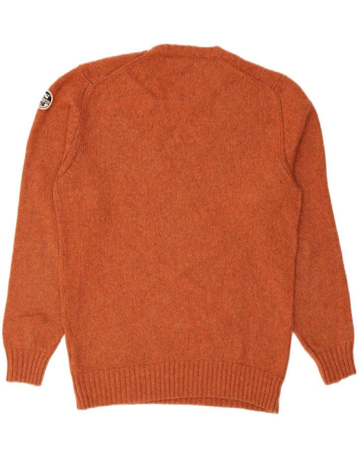 Męski sweter z okrągłym dekoltem North Sails XL, pomarańczowy, wełniany