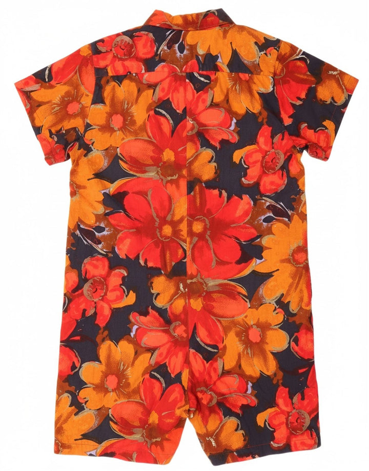 RICHARDS Womens Oversized Playsuit UK 10 Small  Red Floral Viscose