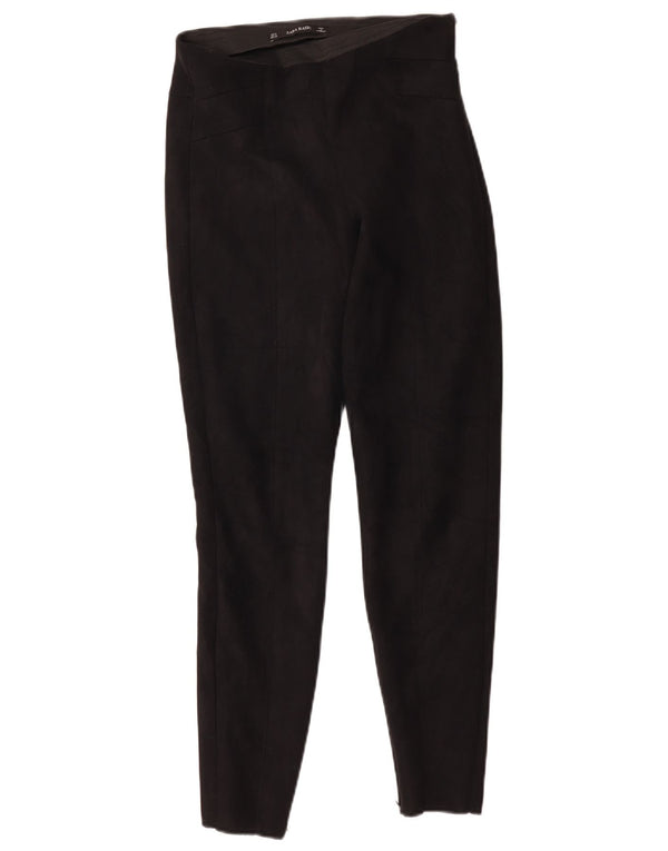 Spodnie damskie Zara Skinny Casual, małe, W26 L27, czarny poliester