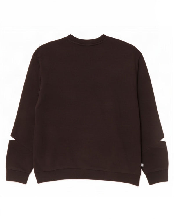 Męska bluza Puma z grafiką, sweter XL, czarna, bawełniana z blokami kolorów