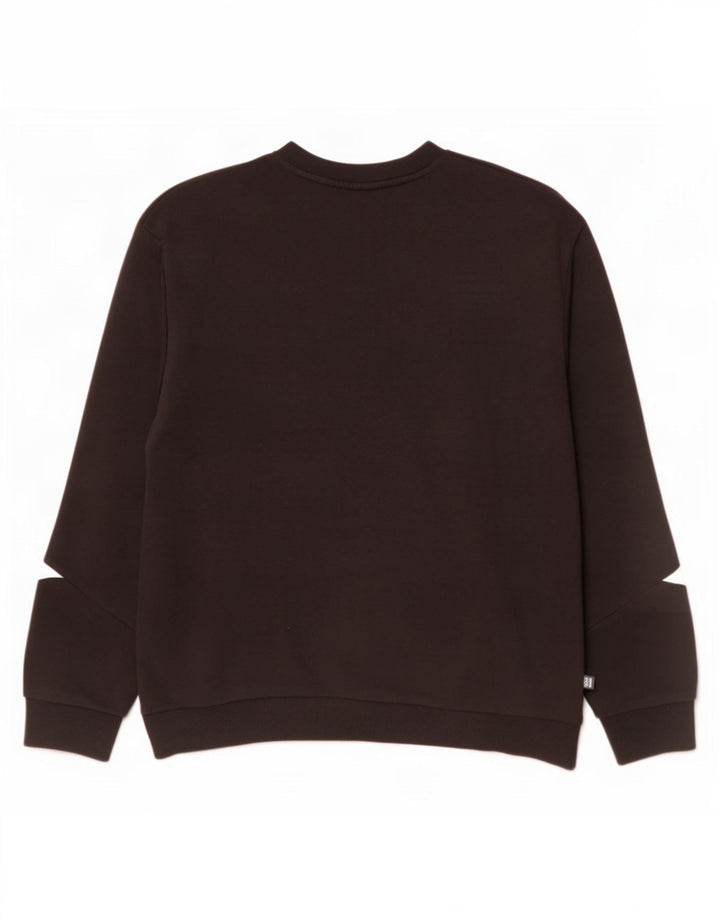 Męska bluza Puma z grafiką, sweter XL, czarna, bawełniana z blokami kolorów
