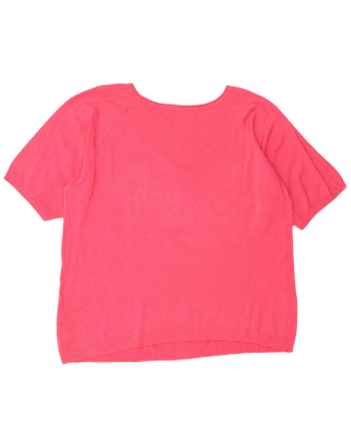 Damski sweter oversize z dekoltem w łódkę Zara UK 14, średni róż