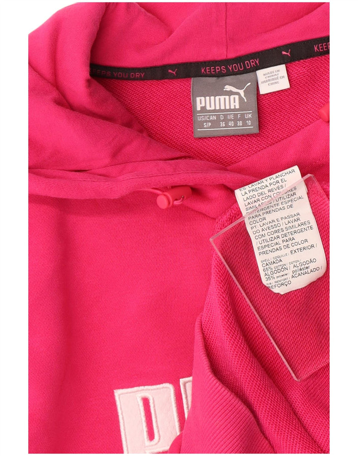 Damski sweter z kapturem i grafiką PUMA UK 10, mały, różowy, bawełniany