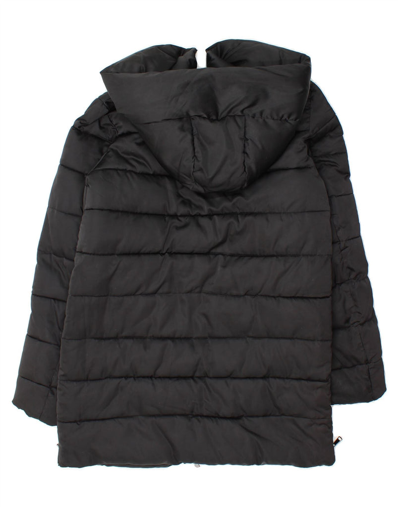 KOOKAI Womens Hooded Padded Jacket EU 38 Medium Black Polyester Vintage Kookai and Second-Hand Kookai from Messina Hembry 