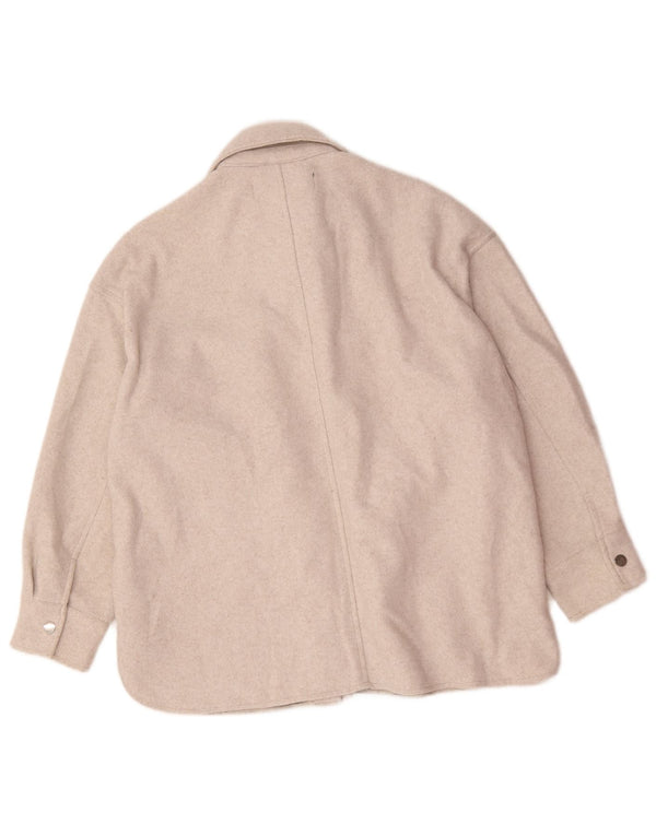 Kurtka damska Zara Shacket UK 14, średni beż, poliester
