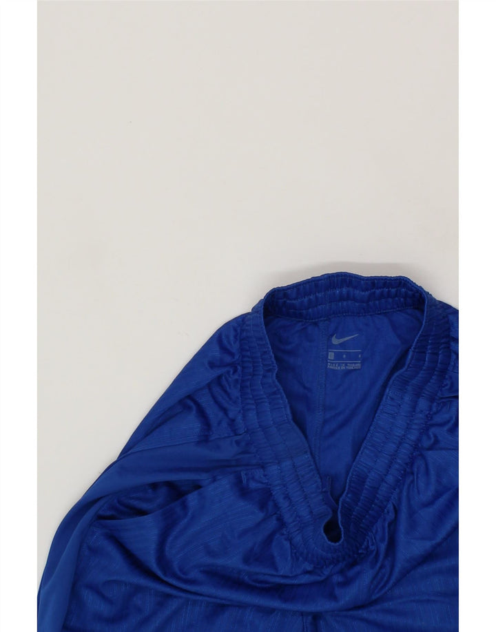 NIKE Boys Sport Shorts 12-13 Years Large Blue Striped Polyester Vintage Nike and Second-Hand Nike from Messina Hembry 