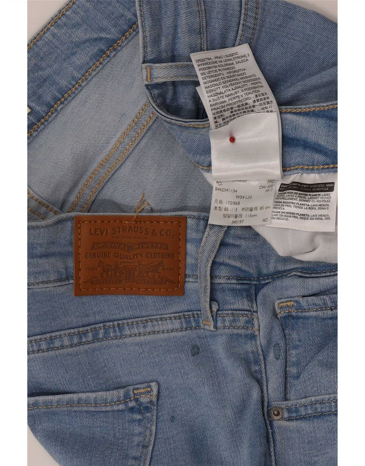 Damskie jeansy Levi's 725 z wysokim stanem Bootcut W34 L32 Niebieski Lyocell