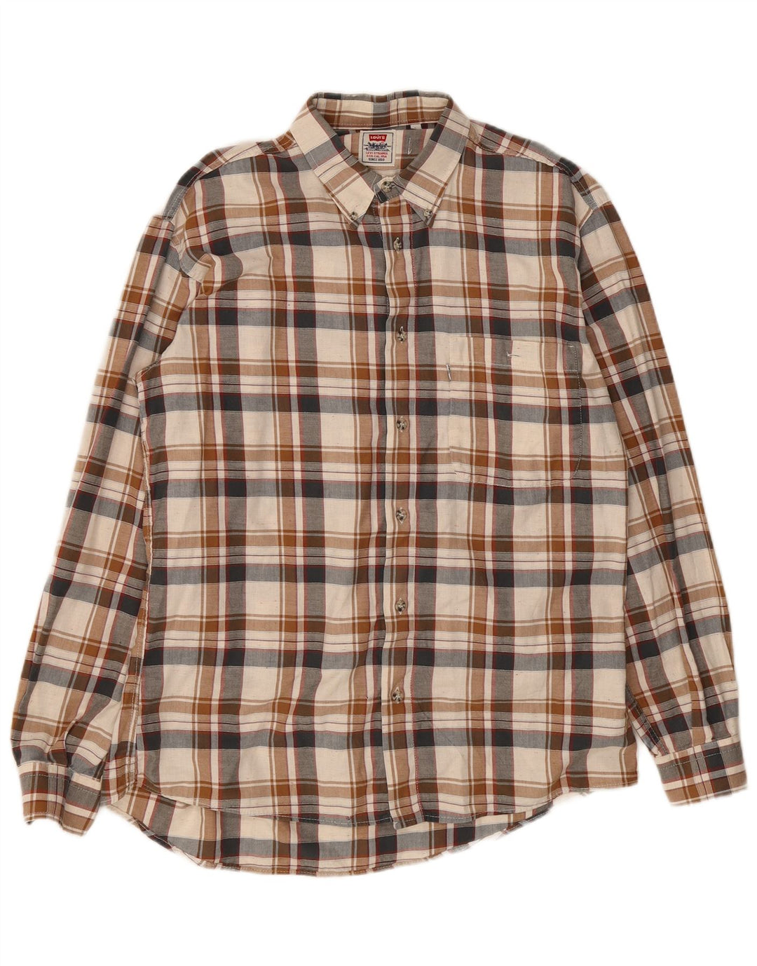 Męska koszula flanelowa Levi's w dużą beżową kratkę