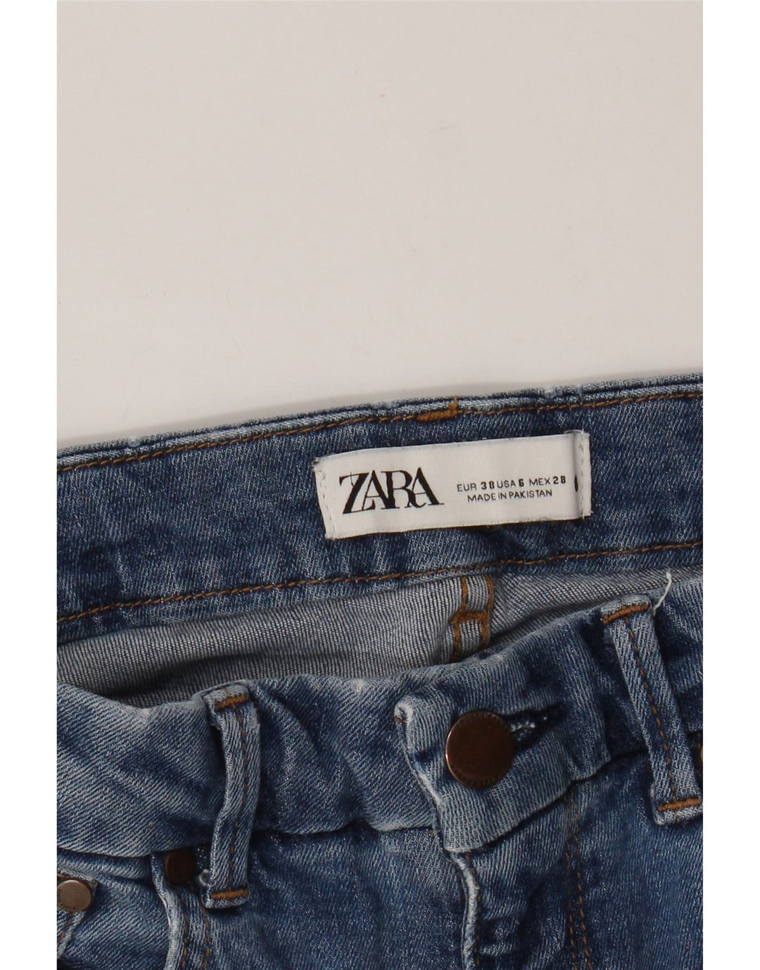 Damskie jeansy rozkloszowane Zara EU 38 Small W28 L27 Niebieskie