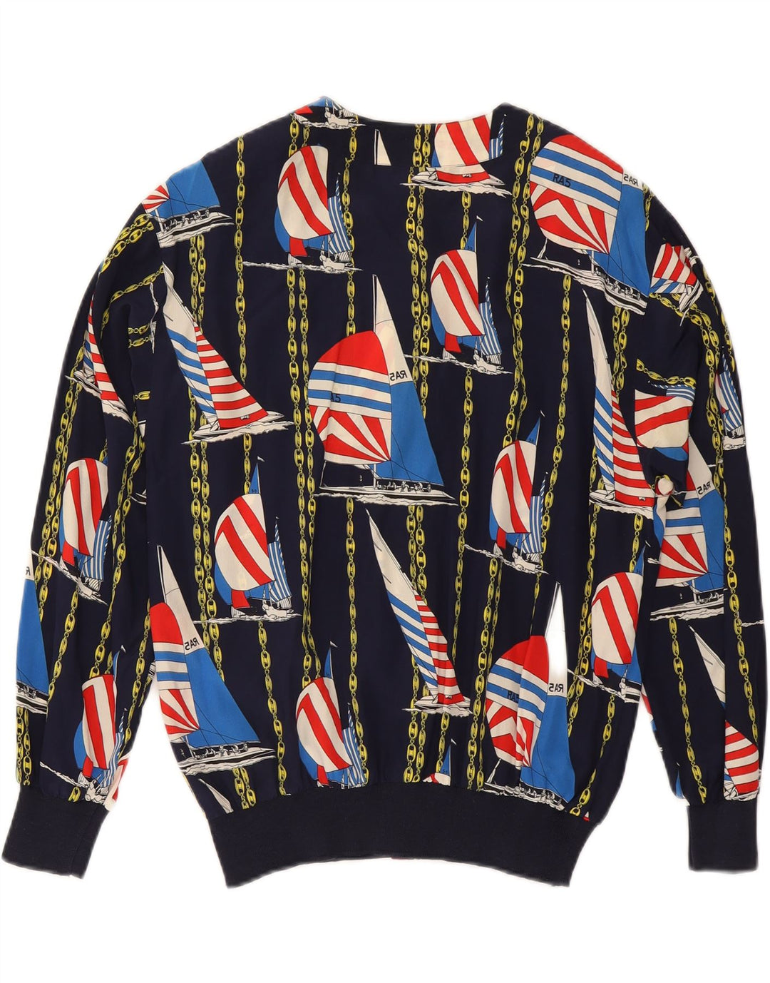 AGENDA Damska kurtka bomberka w abstrakcyjny wzór IT 42 Średni granatowy jedwab