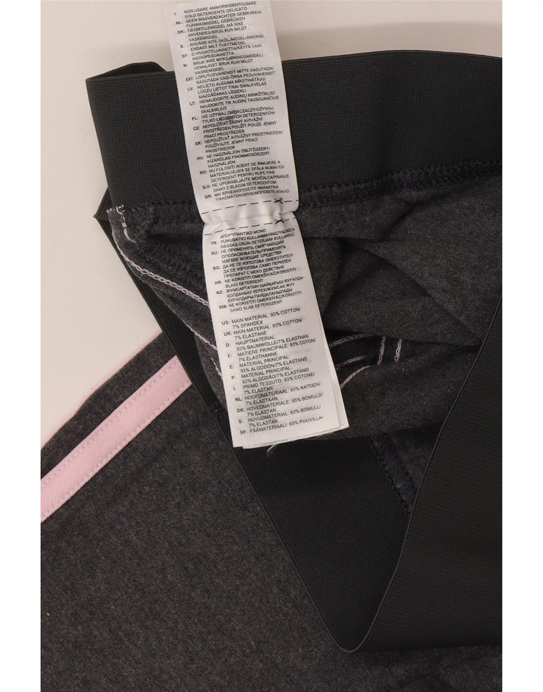 Legginsy Damskie Adidas UK 8/10 Małe Szare Bawełniane