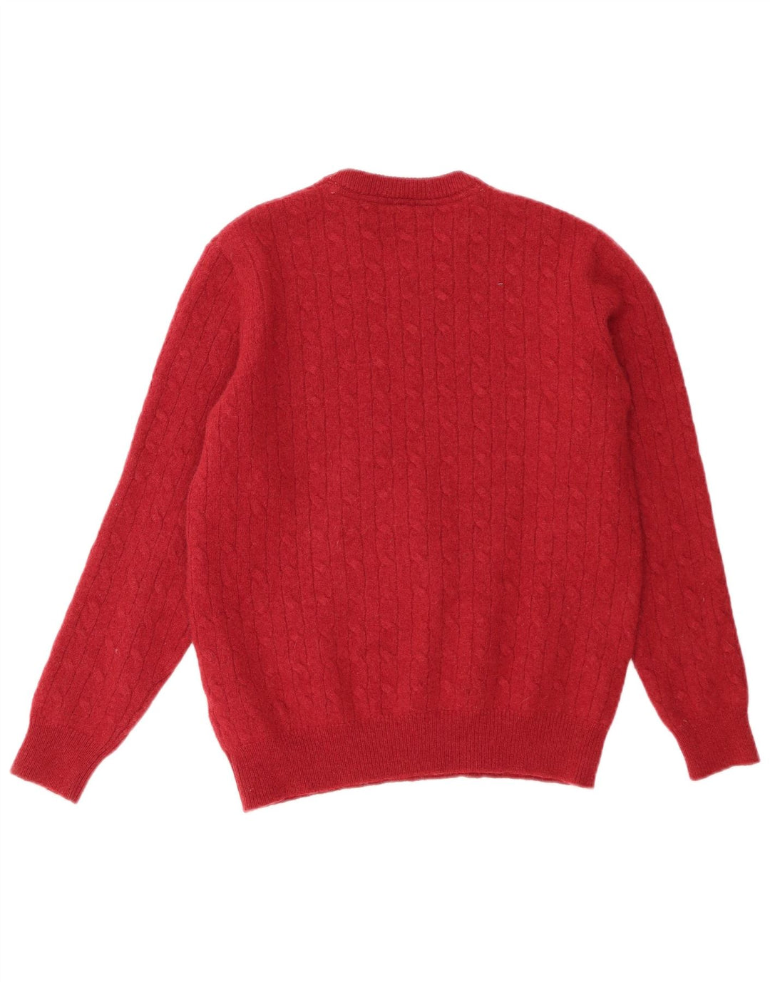 Crew Clothing Męski sweter z kołnierzykiem, średnio czerwony, z owczej wełny